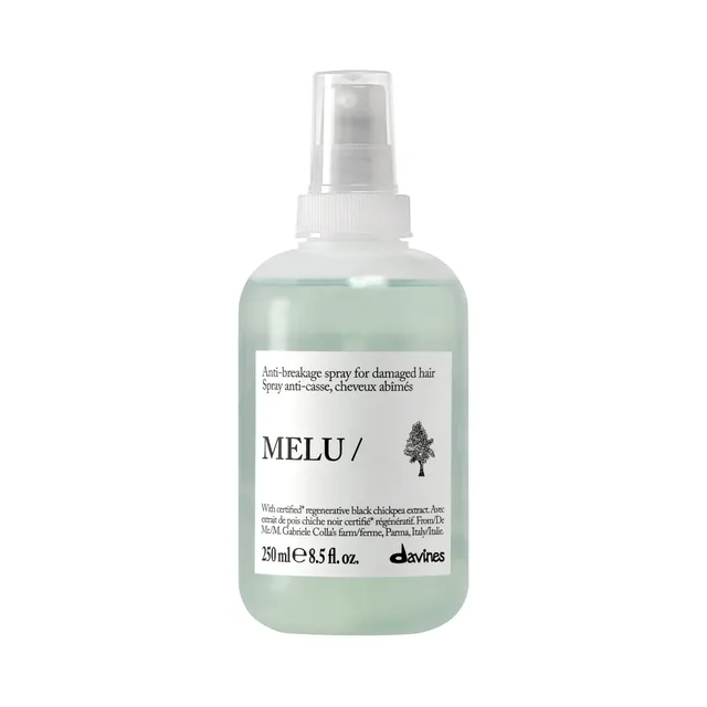 Davines MELU/Hair Shield, Thermal Leave-On Conditioning Antistatic Action for All Types of Hair - Ideal Heat Protectant from Stress Caused by Straightener or Blow Dryer with Black Chickpea