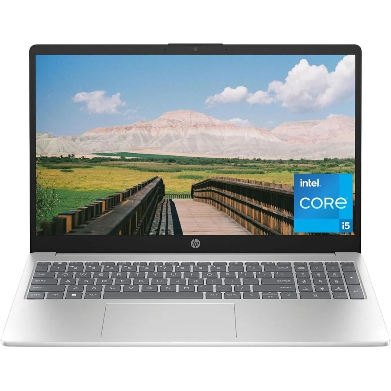 HP لابتوب (2023) – الجيل 13 Intel Core i5-1334U شاشة 15.6inch بدقة FHD و512GB SSD و8GB RAM مع رسومات Intel Iris Xe المشتركة ونظام Windows 11 Home ولوحة مفاتيح إنجليزية فضي نسخة دولية - 15-FD0012NR