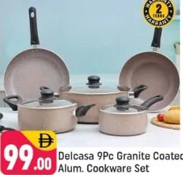 Delcasa Granite Coated Alum. Cookware Set