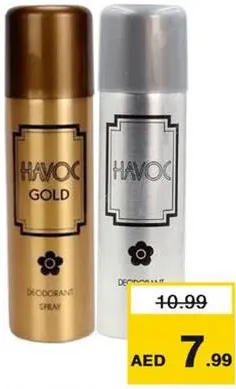 Havoc Body Spray Gold Assorted