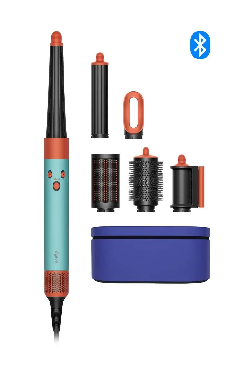 Dyson مصفف ومجفف متعدد Airwrap HS08 I.D. لشعر مفرود ومموج بلون سيراميك باتينا وتوباز - نسخة دولية