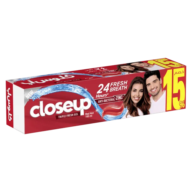 Close Up Closeup Toothpaste Red Hot