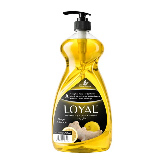 Loyal Dishwashing Liquid with Natural Enzymes Ginger & Lemon