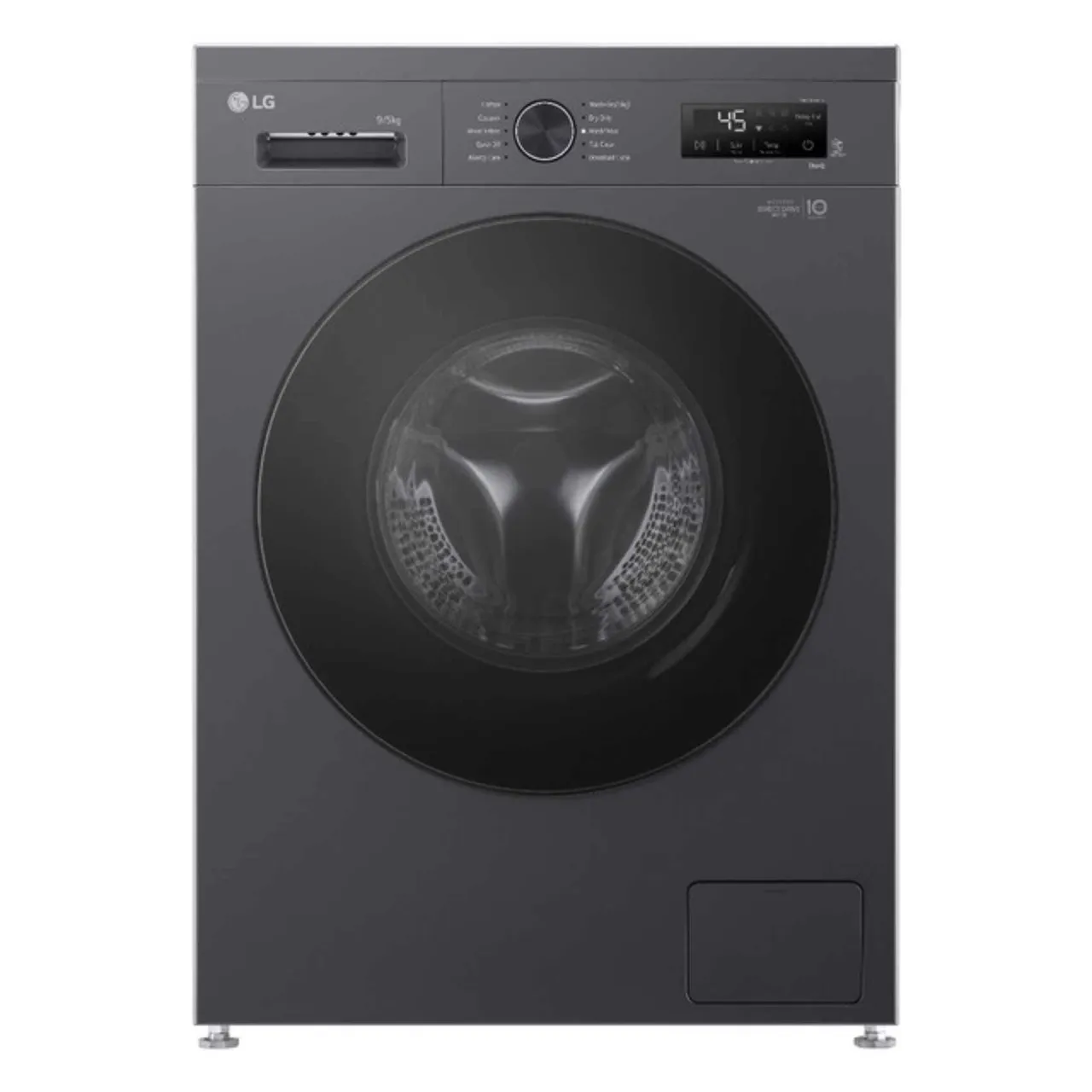 LG غسالة ومجفف &ndash; 1400 RPM - تقييم 3 star ESMA - 6 motion - حلة STS drum - رافعة بلاستيكية - محرك Inverter Direct Drive Motor - ضمان 1 year - لون أسود أوسط - F4Y2VRPYJ صنع في الصين