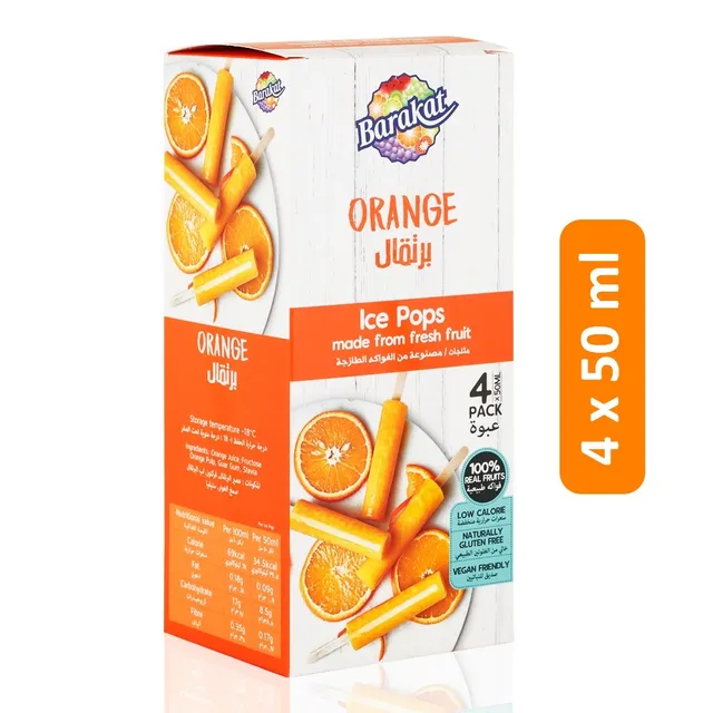 Barakat Orange Ice Pops