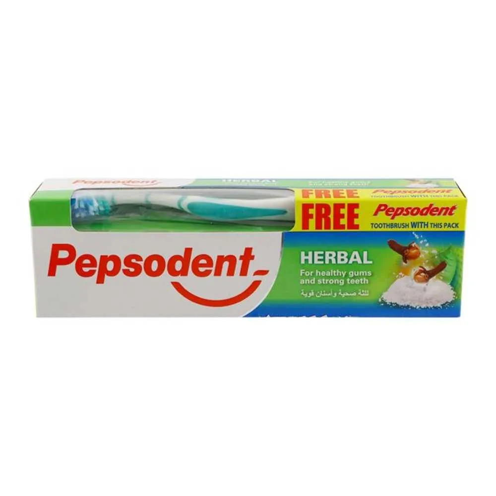 Pepsodent معجون أسنان بالأعشاب + فرشاة أسنان