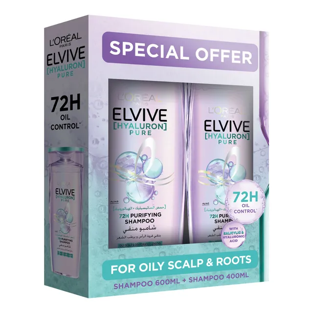 L'Oréal LOreal Paris Elvive Hyaluron Pure Oil Control Shampoo
