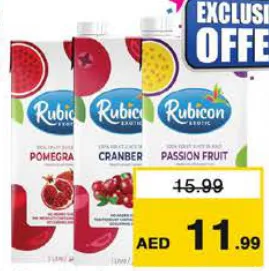 Rubicon Fruit Drink No Sugar Cranberry / Pomegranate / Passion Fruit