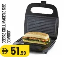 Geepas Grill Maker 2 Size GGM6001