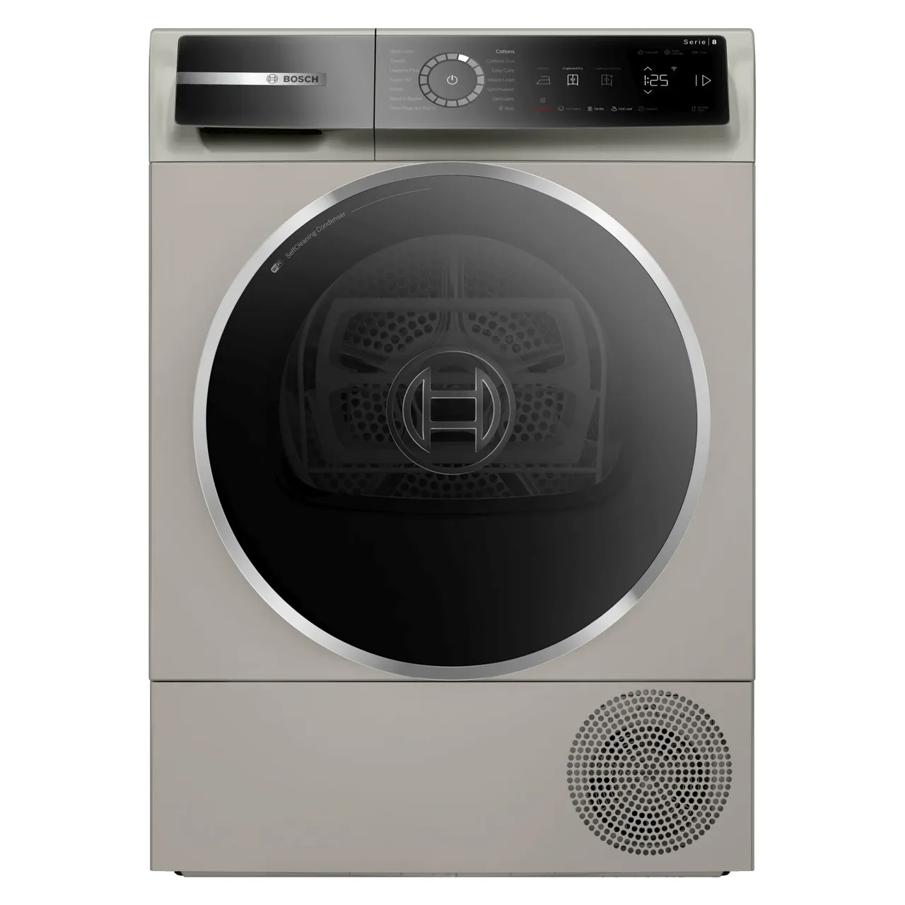 Bosch مجفف بمضخة حرارية وتعبئة أمامية Series 8 WQB245BXGC فضي إينوكس