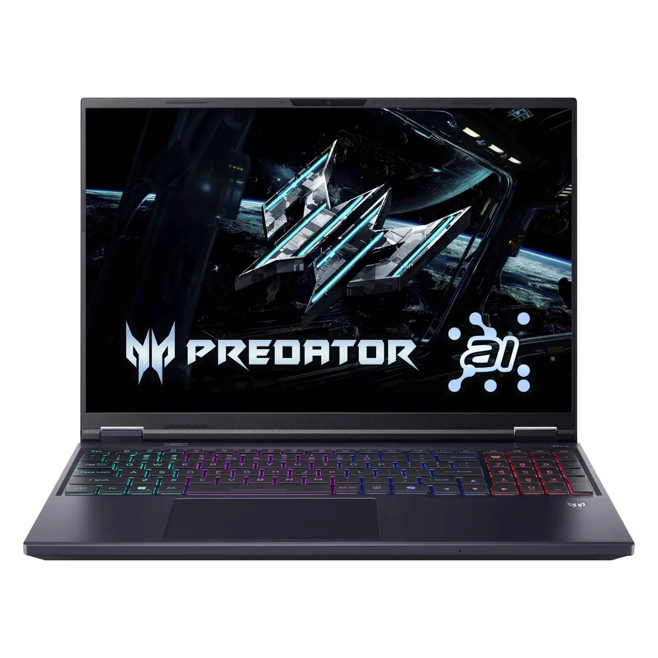 Acer لابتوب Predator Helios Neo 16 AI بمعالج Intel Core Ultra 9 275HX وذاكرة 16GB وتخزين 1TB SSD وكرت 8GB NVIDIA GeForce RTX 5060 وشاشة 16-Inch WQXGA IPS ونظام Windows 11 Home وأسود Abyssal Black موديل NH.QVQEM.001