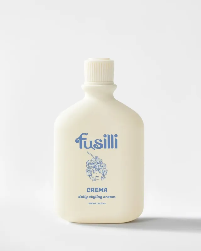 Fusilli Crema Daily Styling Cream for Curly Wavy Hair – 300mlLeave-In Curl CreamLightweight HydratingNo ResidueSulfate Silicone Free