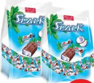 Shirin Asal Spark لوح شوكولاتة مغطى بجوز الهند في كيس