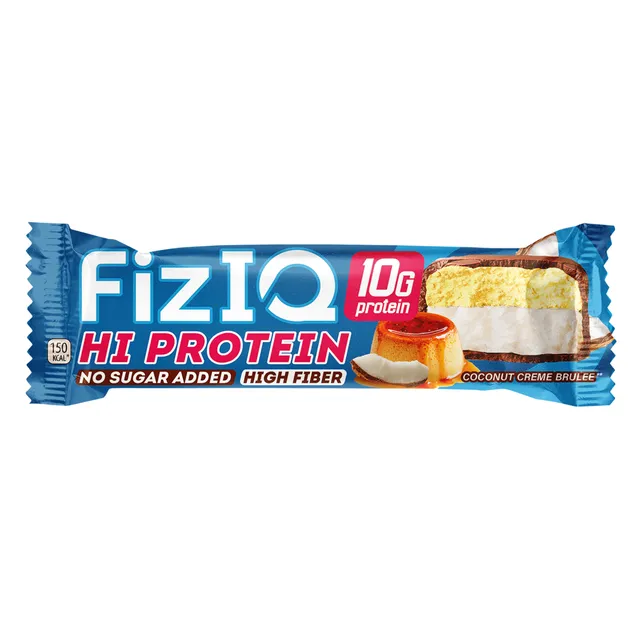 Glazed protein bar FIZIQ with coconut, no sugar added