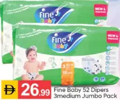 Fine Baby Dipers Jumbo Pack 3medium