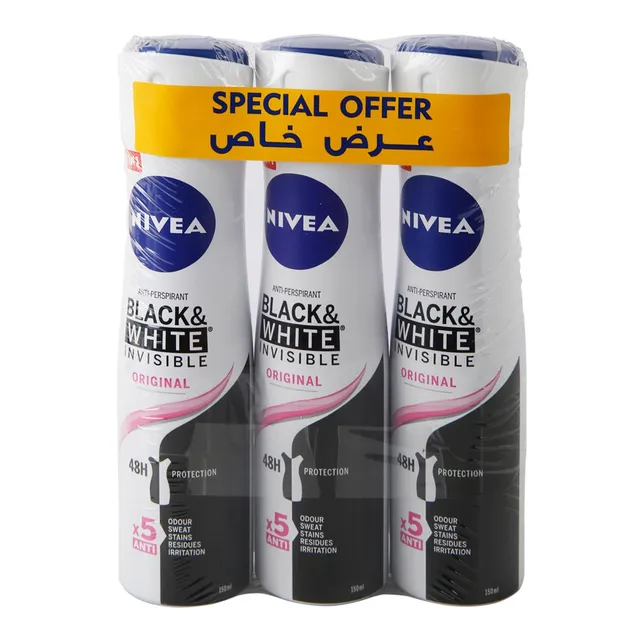Nivea Black & White Invisible Original Anti-Perspirant Deodorant Spray for Women