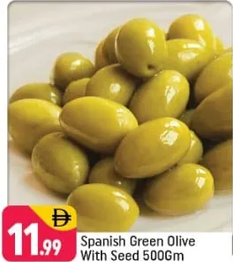 Spanish Green Olive With Seed