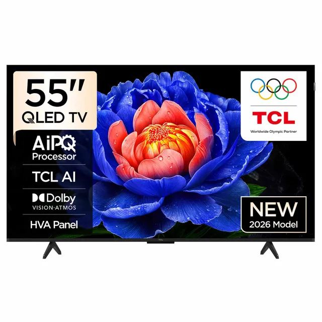 TCL 55-Inch 4K Ultra HD QLED Google Smart TV, T6D, Black