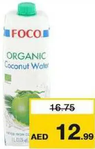 Foco Uht Organic Coconut Water