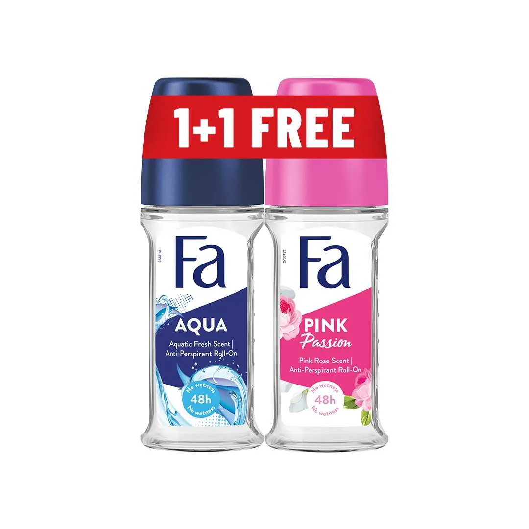 Fa رول أون مضاد للتعرق Aqua + Pink Passion