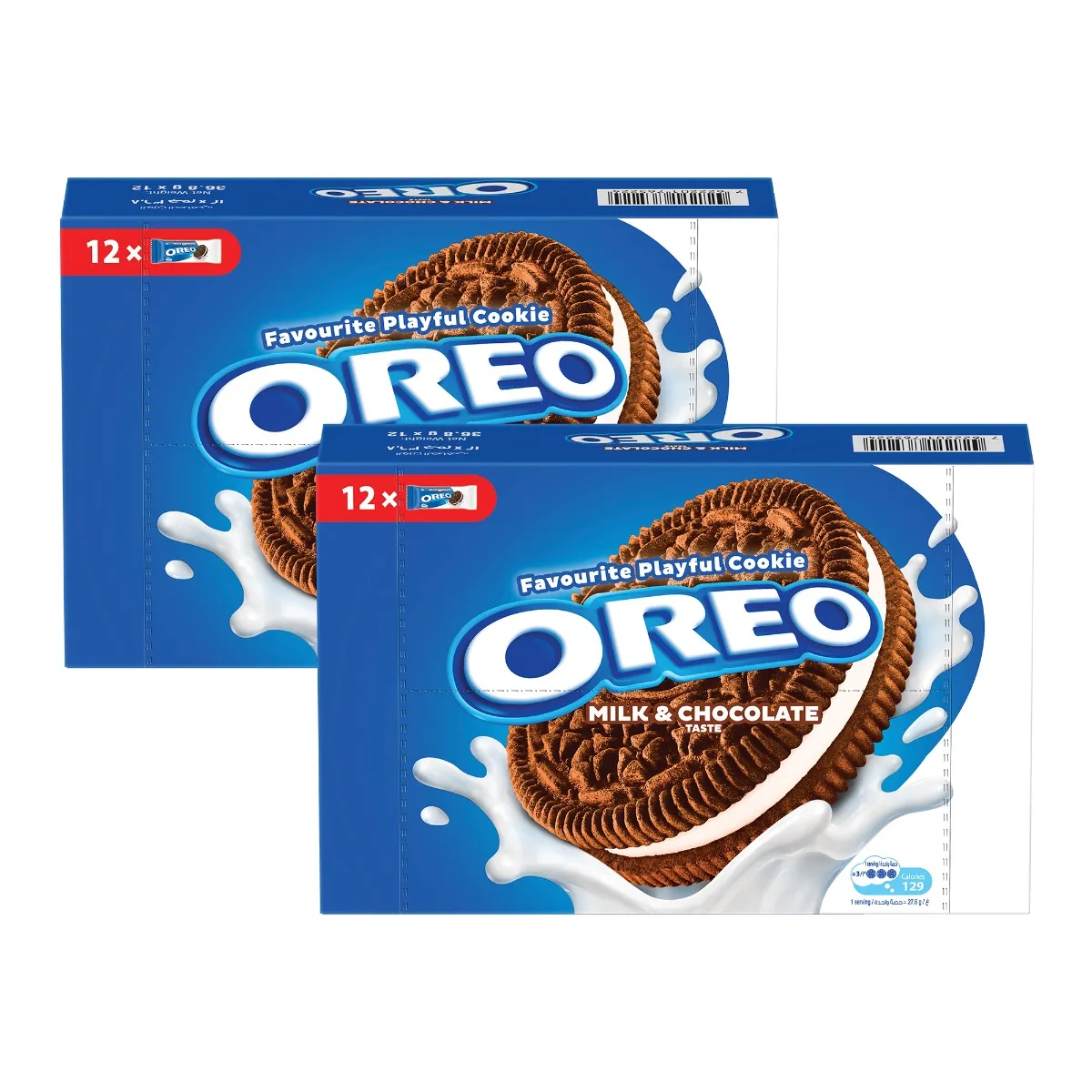 كوكيز Oreo بطعم الحليب والشوكولاتة