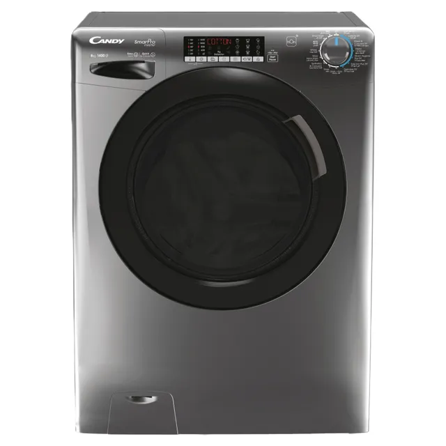 Candy Front Load Washer CSO486TWMBR6-19, 6 Digit Display, 1400 rpm, Anthracite
