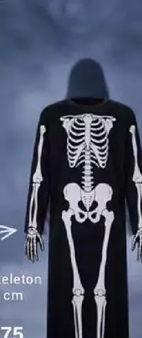 زي هيكل عظمي للهالوين