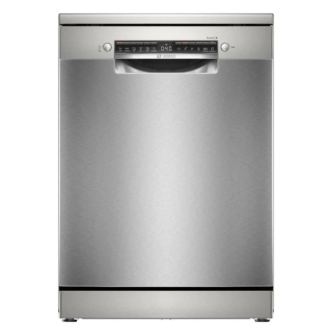 Bosch غسالة أطباق قائمة بذاتها 13 طقم، محرك EcoSilence Drive و Home Connect – SMS4HMI25M فضي إينوكس