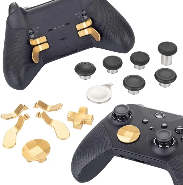venom Customisation kit for Xbox One Elite Series 2 Controller Replacement Part Custom Accessory Kit - Gold