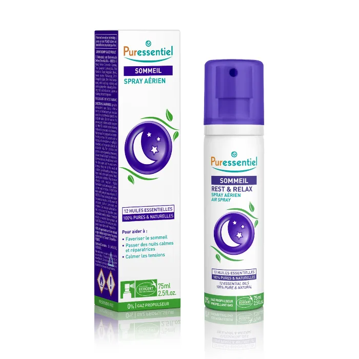 Puressentiel بخاخ هواء للراحة والاسترخاء مع 12 زيتا أساسيا