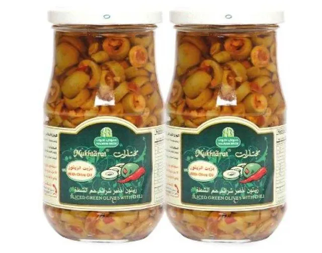 Halwani Sliced Green Olive Pepper