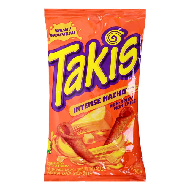Barcel Takis Intense Nacho Non Spicy Rolled Tortilla Chips