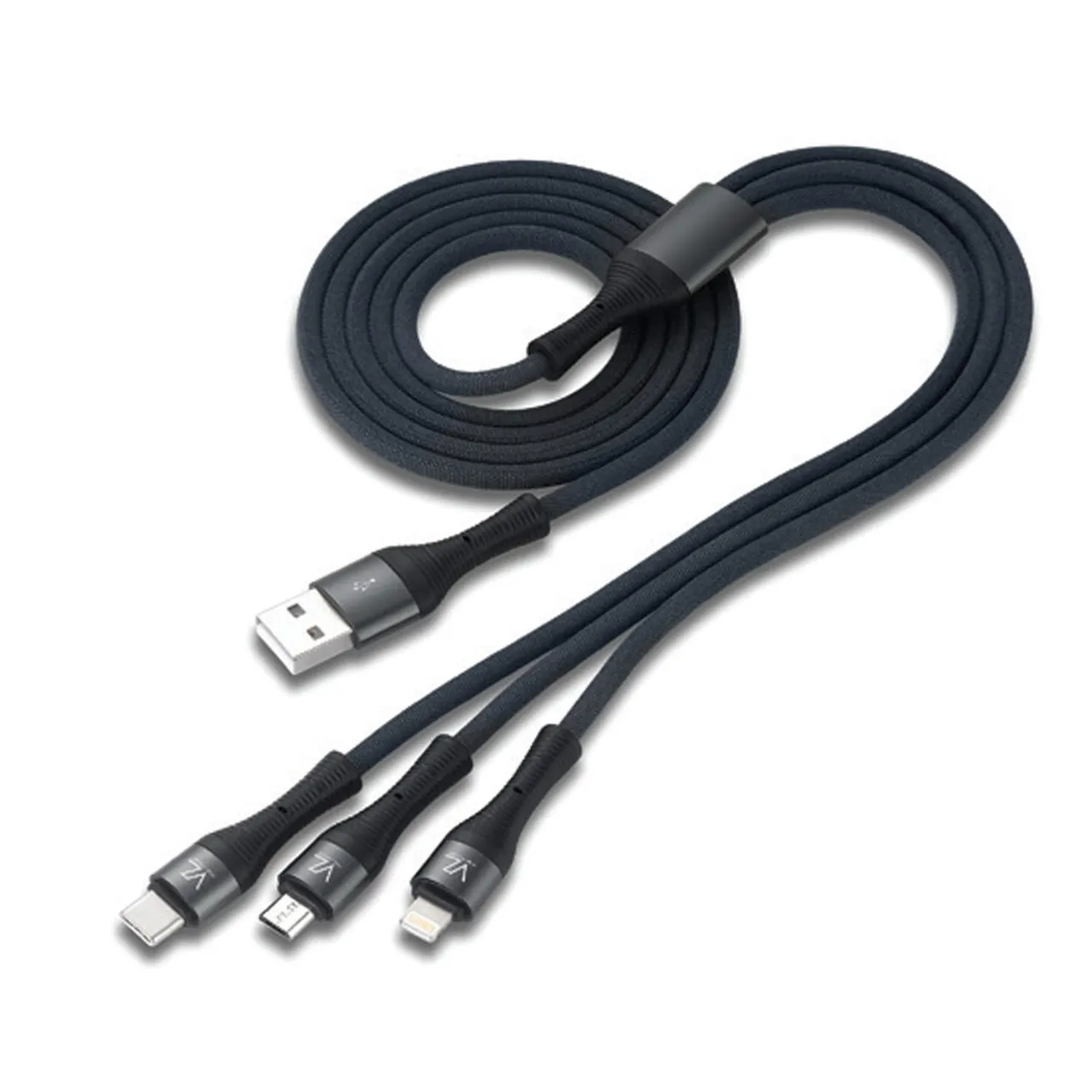 Voz كابل USB ثلاثة في واحد 3in1 V3C001 بقدرة 3.4A