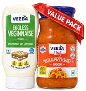 Veeba Sauce Pasta & Pizza + Eggless Veginnaise Vegan Dressing