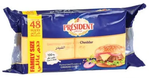 Président شرائح برجر جبن شيدر