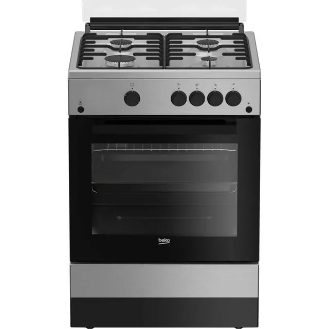 Beko 60x60cm Full Gas Cooking Range Inox, FSG62010GX, 1 Year Manufacturer Warranty