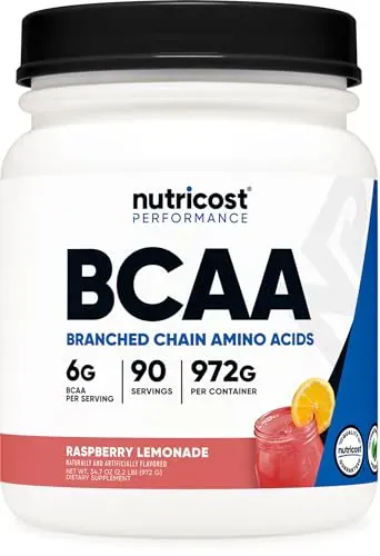 nutricost BCAA Powder- 2:1:1 (Raspberry Lemonade) 90 Servings