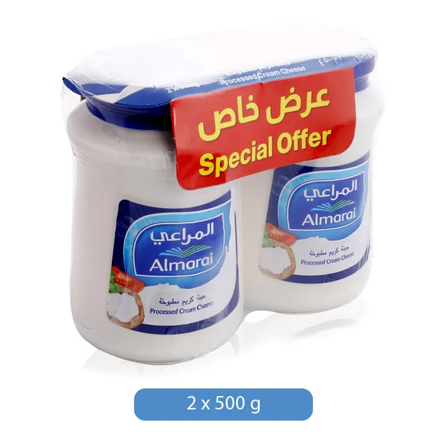 Al Marai Almarai Cheese Jar-Cream 500GMX2PC