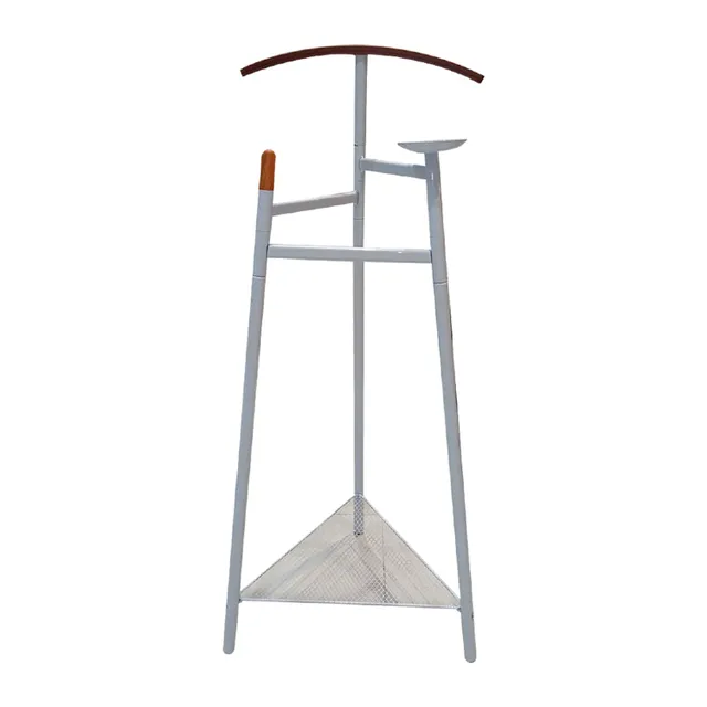 Maple Leaf Home Coat Hanger, Metal & Wooden, White, 83302