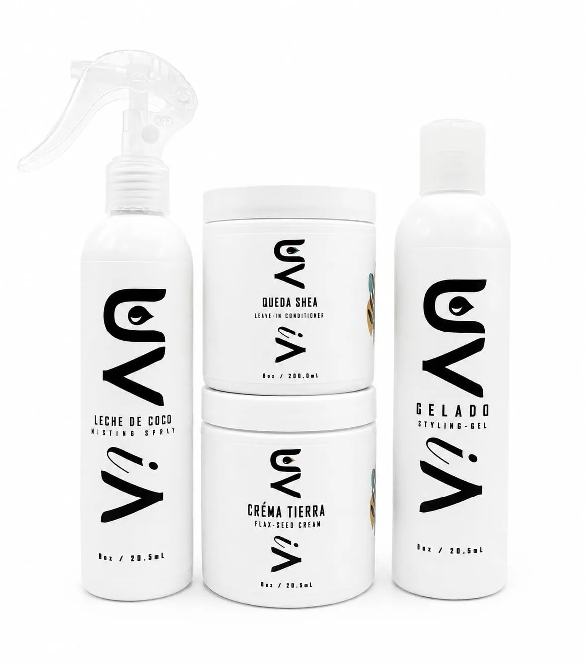 Generic Uvia مجموعة الترطيب الأساسية شامبو وبلسم ومنتجات ترطيب للشعر المجعد والطبيعي 8oz