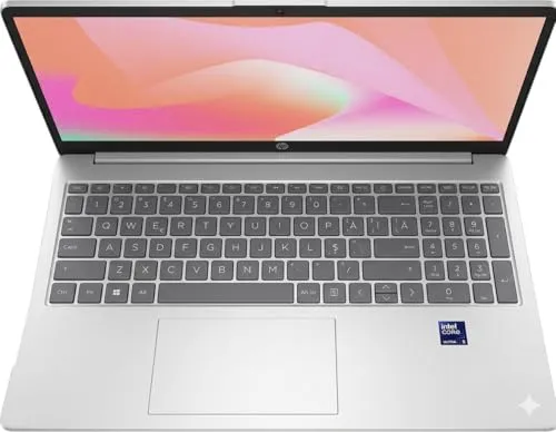 HP لابتوب 15-Fd1003Nq شاشة 15.6-Inch FHD IPS، معالج Intel Core Ultra 5-125H، رام 8GB DDR5، تخزين 256GB SSD، جرافيك Intel مدمج، لوحة مفاتيح Azerty إنجليزية، نظام Windows 11 Home، فضي طبيعي [Upgraded]