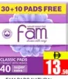 Fam Pads Natural Cotton Feel Classic