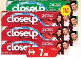 closeup Toothpaste Menthol Fresh/Red Hot