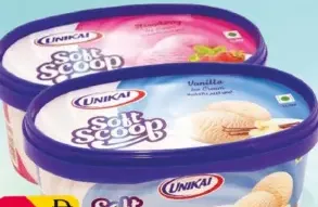 Unikai Soft Scoop Strawberry, Vanilla
