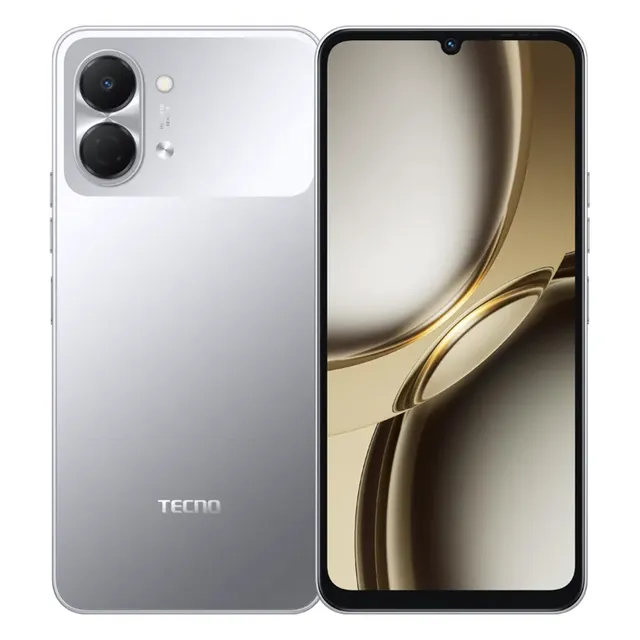 Tecno KN3 Spark Go3 4G Smartphone, 4 GB RAM, 128 GB Storage, Titanium Grey