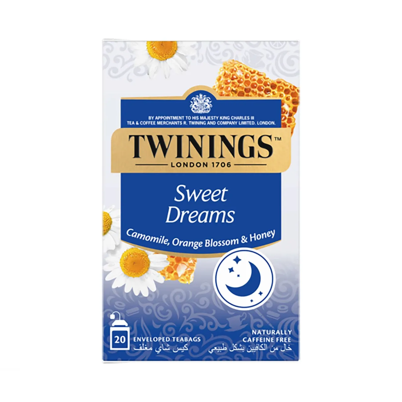 Twinings تشكيلة أعشاب البابونج وزهر البرتقال والعسل Sweet Dreams 20 كيس شاي