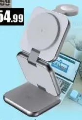 My Candy شاحن لاسلكي معدني 3 في 1 رمادي Wsc-D310
