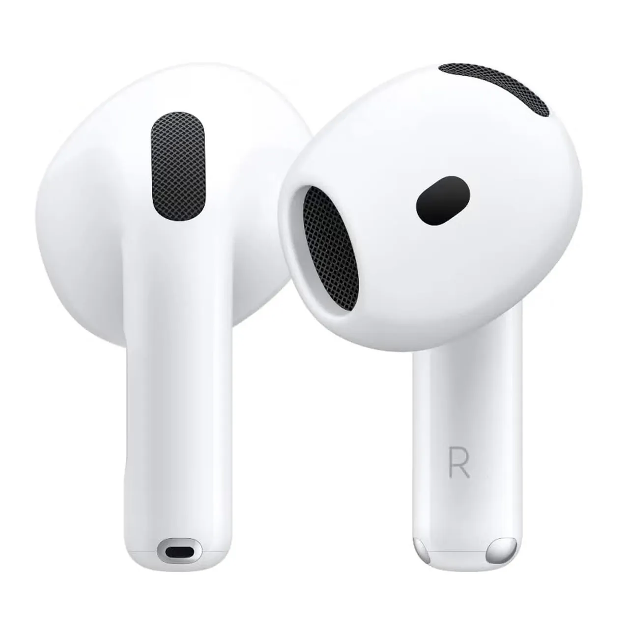 Apple سماعات AirPods 4 لاسلكية بلوتوث داخل الأذن مع علبة شحن بيضاء