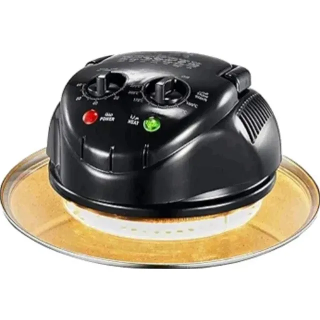 Smartova Halogen Oven Air Fryer, Electric Convection Cooker with Timer & Temperature Control, Healthy Oil-Free Cooking, Black
