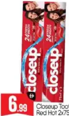 closeup Toothpaste Red Hot